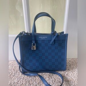 Marc Jacobs Blue Perforated purse grind small Euc  Bag